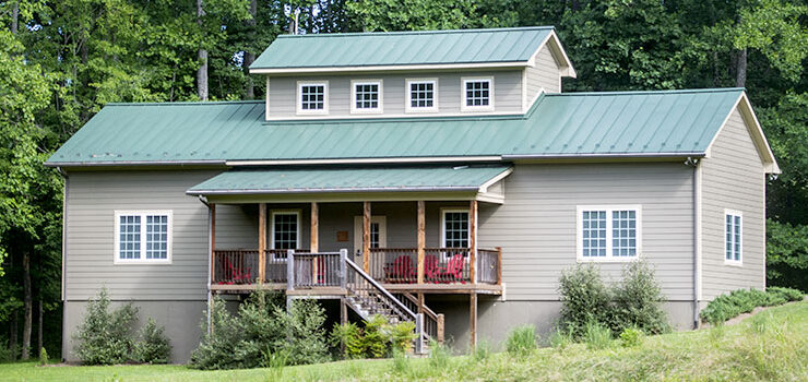 Chandler Eco-Lodge surrounded by forest and open field
